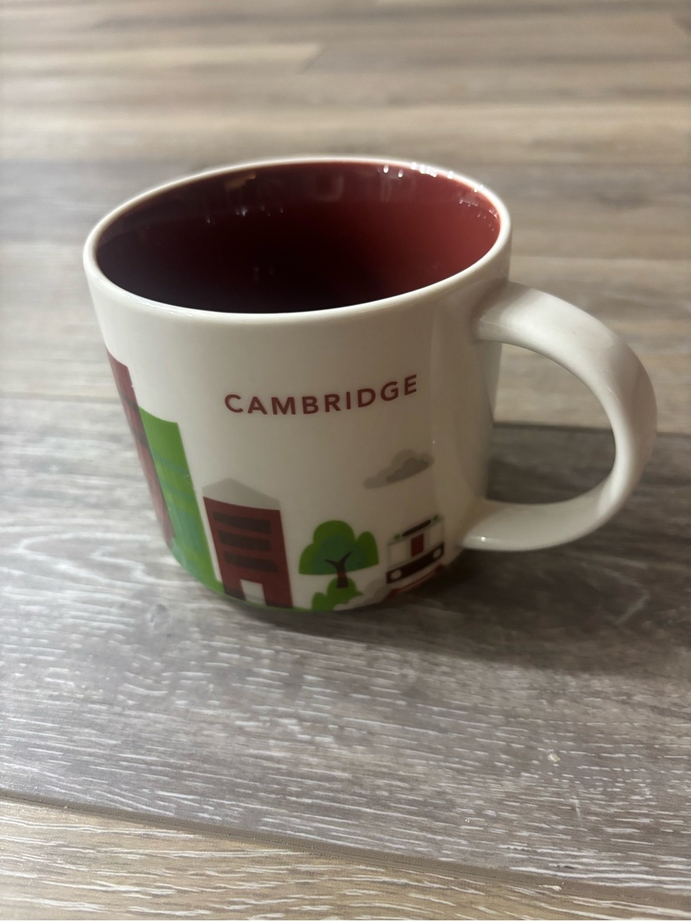 Starbucks You Are Here Coffee Mug Cambridge Boston MA 2014 14oz Retired YAH